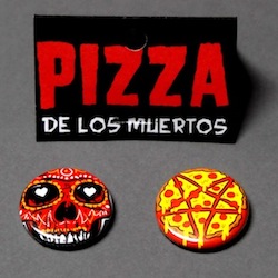 Pizza de los Muertos Buttons